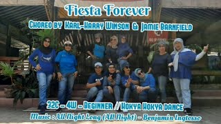 🎶 Fiesta Forever  Line dance demo by Hokya Hokya dance [upl. by Ardnassela318]