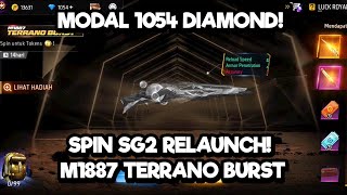 MODAL 1054 SPIN SG2 RELAUNCH  M1887 TERRANO BURST  TOKEN WHEEL  Free Fire [upl. by Evangelin]