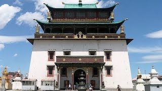 Gandantegchinlen Monastery Ulan Bator Mongolia Asia [upl. by Norraa]