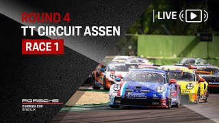 ROUND 4  RACE 1  Porsche Carrera Cup Benelux Season 2024 at TT Circuit Assen [upl. by Ahseena]