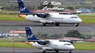 Liat ATR600 family 42 and 72 departing St Kitts Airport [upl. by Leah]