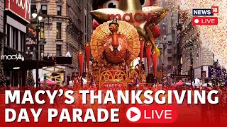 LIVE Macys Thanksgiving Parade 2024  Macys Thanksgiving Balloon Pop In New York LIVE  N18G [upl. by Norred]