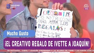 ¡El original regalo de amigo secreto de Ivette a Joaquín  Mucho gusto 2017 [upl. by Martinsen69]