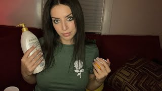 Asmr Lotion Sounds 🧴👏🏻 whispering hand movement mouth sounds etc [upl. by Fiann]