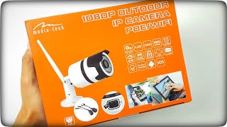 ZEWNĘTRZNA KAMERA IP 1080P PoE WIFI MediaTech MT4098 UNBOXING  ForumWiedzy [upl. by Calendra]