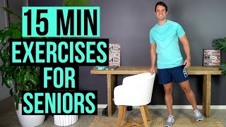 Simple Daily Exercises for Seniors with Physiotherapist at Home  15 Minute Workout at Home [upl. by Ajna]