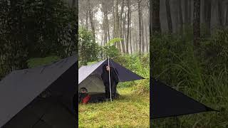 Camping in Heavy Rain Super Heavy Rain ASMR shorts [upl. by On]