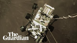 Footage of Perseverance rover landing on Mars released by Nasa [upl. by Hoyt]