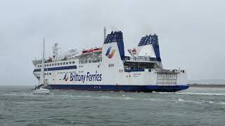 MV Barfleur Departs Poole 24824 [upl. by Etiuqal608]