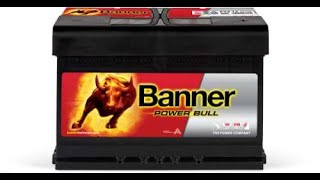 Akumulator Banner PowerBull 74ah 680A TEST [upl. by Latsyek40]