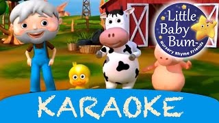 Old MacDonald Had A Farm  Karaoke Version With Lyrics HD from LittleBabyBum [upl. by Adnolrehs]