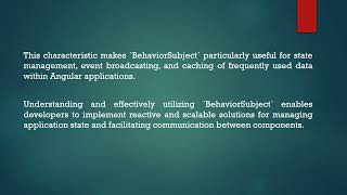 BehaviorSubject [upl. by Ethelbert]