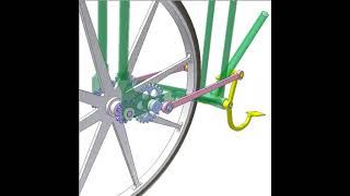 Chainless Bike With 4 Bar Linkages [upl. by Rudwik]