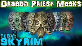 ALL 9 Dragon Priest Masks Guide NoDLC  TESV Skyrim Special Edition [upl. by Inor]