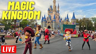 🔴 LIVE Magic Kingdom Sunday for rides shows parades at Walt Disney World 982024 [upl. by Sheline]