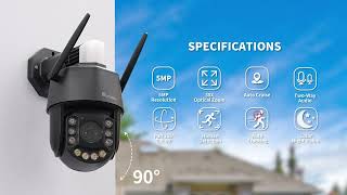 5MP 30X Optical Zoom Surveillance Camera Outdoor WiFi with Preset Position and Cruise Zoom [upl. by Yelkcub]