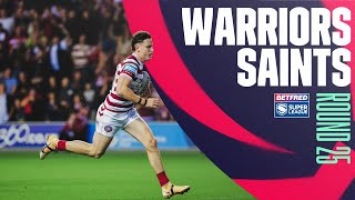 Highlights  Wigan Warriors vs St Helens Round 25 2022 Betfred Super League [upl. by Susejedesoj]