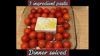 Feta Cheese Tomato Pasta  Only 3 ingredients Dinner  Super Easy and Delicious [upl. by Sharla]