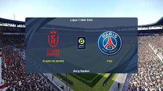 Stade de Reims vs PSG 21092024 Ligue 1 PES 2021 [upl. by Alleusnoc]