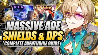 AVENTURINE GUIDE INFINITE SHIELDS amp DPS Best Builds amp E0 Gameplay Showcase Honkai Star Rail [upl. by Yhtimit]