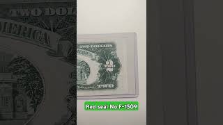 2 Red seal No F1509 money numismatics bank banknoteshttpshttpswwwebaycomusrcuzincol28 [upl. by Yuu]