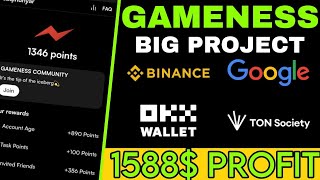 Gameness New Telegram Mining Project Back By Binance Google 🔥  Gameness Full tutorial [upl. by Elohc]