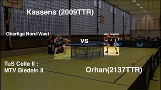 Michael Orhan VS Matthis Kassens U15Nationalspieler 2009TTR TuS Celle  19102024 [upl. by Rora637]