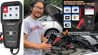 How To Test Car Battery Good Or Bad  Super Easy Using This Inexpensive KingBolen BM520 Tester Tool [upl. by Zat905]