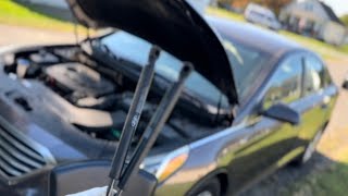 Hood Support Prop Strut Replacement 2016 Hyundai Sonata [upl. by Keeton]