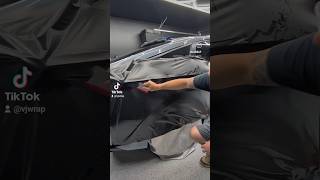 Honda Civic Sport Rear Passenger Quarter Panel Wrapped in Cheetah Wrap Satin Black satinblack [upl. by Aicila]