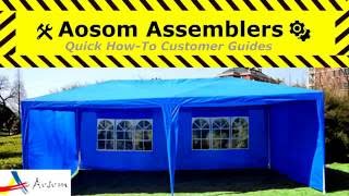 How to Assemble the Outsunny 10 x 20 Gazebo Canopy Tent Aosom Assemblers Series [upl. by Navnod]