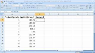 Formulas in Excel 2  Round Numbers to Next Lowest Integer in Excel Using the INT Function [upl. by Silvio771]