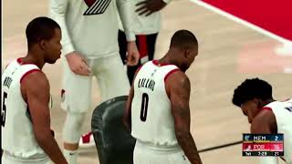 NBA 2K20 Portland Trail Blazers vs Memphis Grizzlies [upl. by Peh]