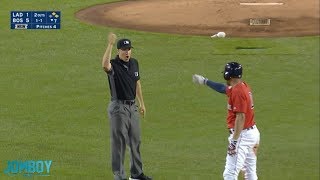 Xander Bogaerts slides into second and celebrates a double after hitting a home run a breakdown [upl. by Lokim]