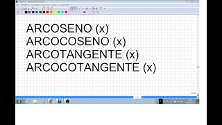 arcoseno arcocoseno arcotangente e arcocotangente [upl. by Levana]