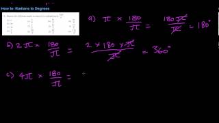 How to convert degrees to radians and radians to degrees [upl. by Aiepoissac790]