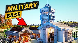 Military Base Idea in Minecraft  Timelapse [upl. by Airetak]