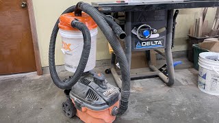 Small Shop Dust Collection 2023 RIDGID 4 Gallon Shop Vac amp Dustopper [upl. by Geraldine]