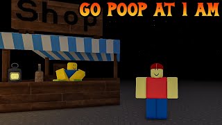 Roblox  Go Poop at 1 AM  All Endings [upl. by Balmuth]