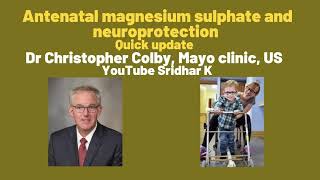 Role of magnesium sulphate in neuroprotection of preterm babies Dr Christopher Colby US [upl. by Snook]