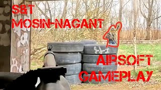 Capture and hold the buildingSampT MosinNagant airsoft gameplay [upl. by Elocal505]