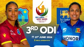 🔴 LIVE  3rd ODI  West Indies Womens Tour of Sri Lanka 2024 [upl. by Arenahs]