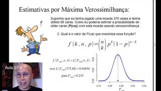 aula 07 4 Estimativas de máxima verossimilhança [upl. by Sydney]