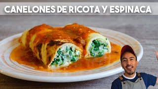 CANELONES DE RICOTA Y ESPINACA para el almuerzo del domingo [upl. by Hairahcaz18]