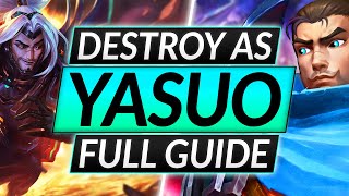 ULTIMATE YASUO GUIDE  INSANE Combos Tricks Builds and More  LoL Champion Tips [upl. by Asilehc]