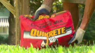 Setting Posts with QUIKRETE® FastSetting Concrete in the Red Bag HD [upl. by Rodd88]