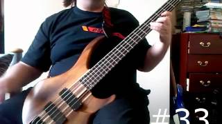 50 video game songs riffs and licks on bass  in one take [upl. by Yvan]