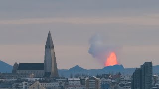 Reykjavik Volcano Geyser Lava 1100 Feet In The Air  Terrific Sound [upl. by La610]