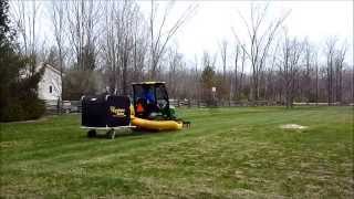 Dethatching and Cleaning Up at the Same Time Using Cyclone Rake Z10 [upl. by Ronni]