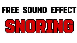 Snoring  Free Sound Effect [upl. by Grath772]